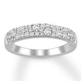 Now + Forever Diamond Anniversary Band 1/2 ct tw Round-cut 14K White Gold