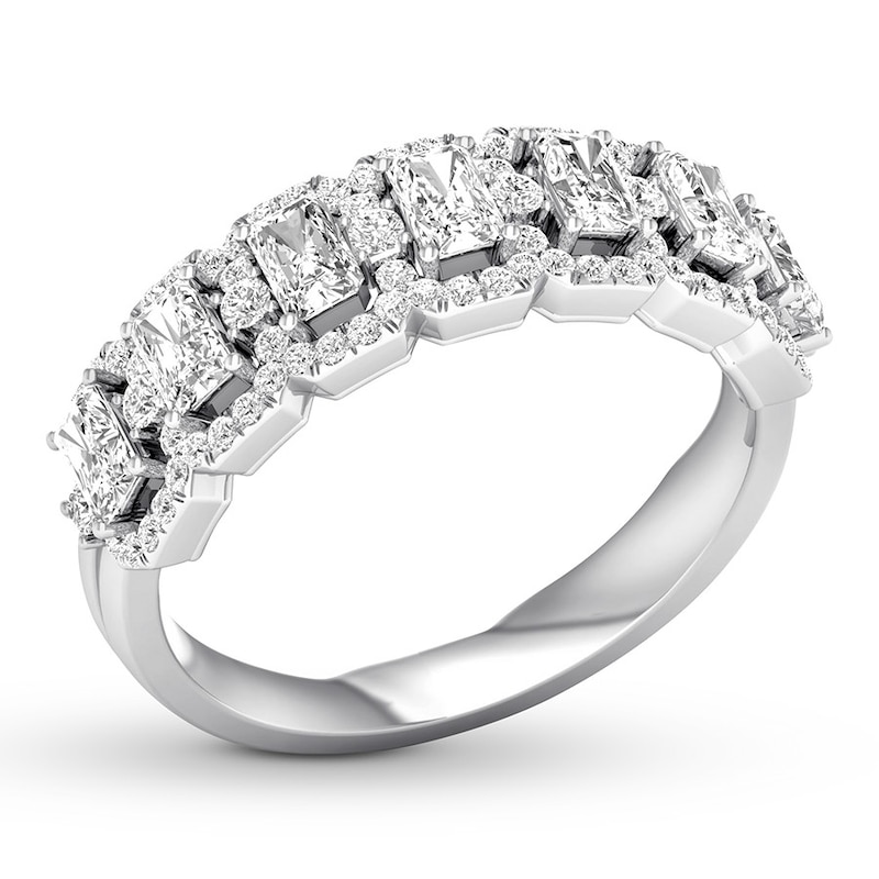 Main Image 4 of Now + Forever Emerald-cut Diamond Anniversary Band 1-1/3 ct tw 14K White Gold