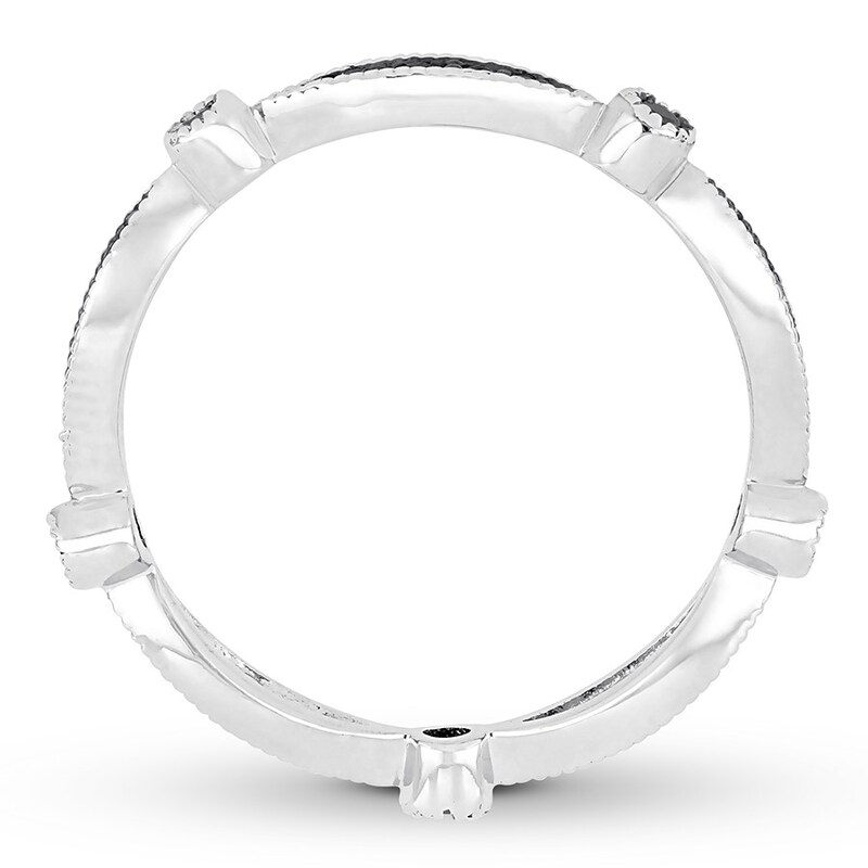 Main Image 2 of Now + Forever Black Diamond Anniversary Band 1/4 ct tw 10K White Gold
