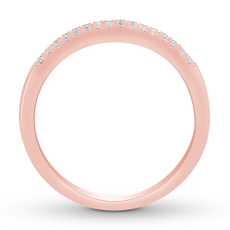 Main Image 2 of Now + Forever Diamond Anniversary Band 1/5 ct tw Round/Baguette 10K Rose Gold