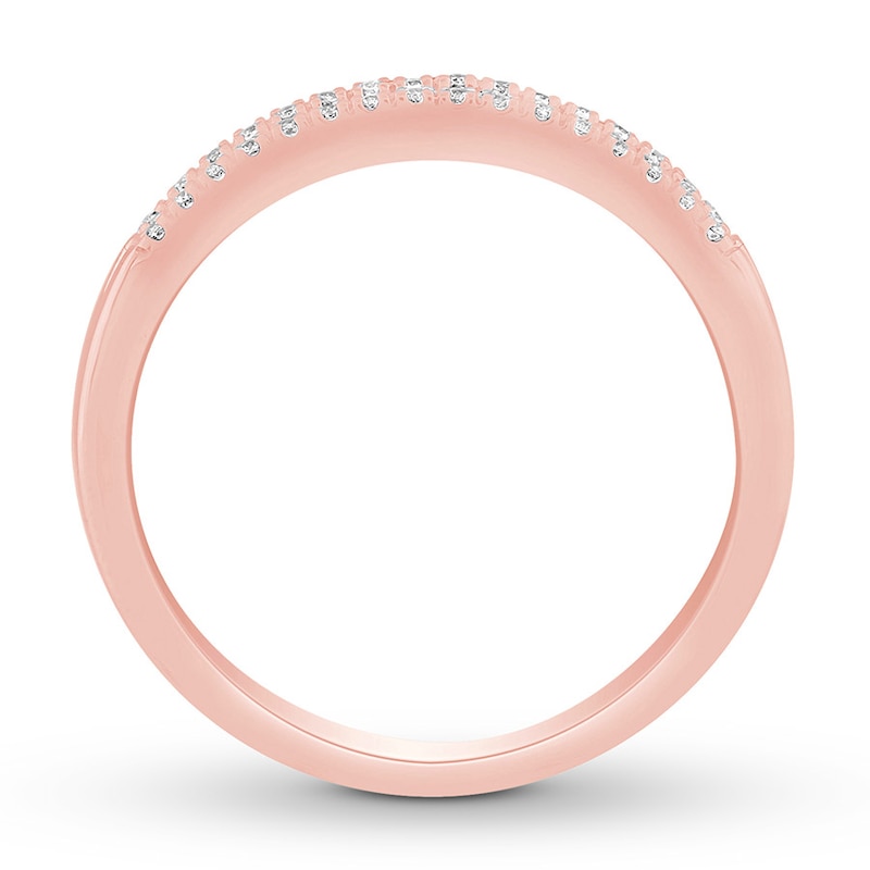 Diamond Anniversary Band 1/5 ct tw Round/Baguette 10K Rose Gold