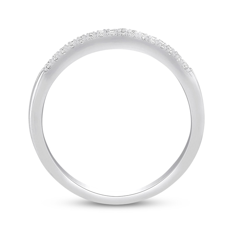 Main Image 3 of Diamond Anniversary Band 1/5 cttw Round/Baguette 10K White Gold