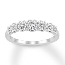 Now + Forever Diamond Anniversary Band 1/3 ct tw Round-cut 10K White Gold