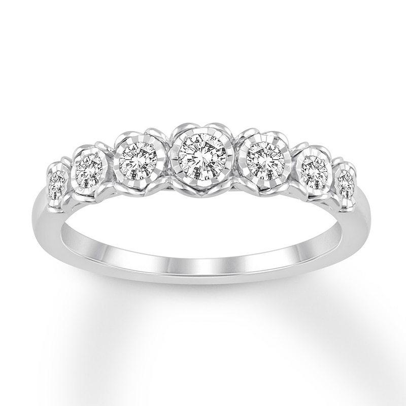 Main Image 1 of Now + Forever Diamond Anniversary Band 1/3 ct tw Round-cut 10K White Gold