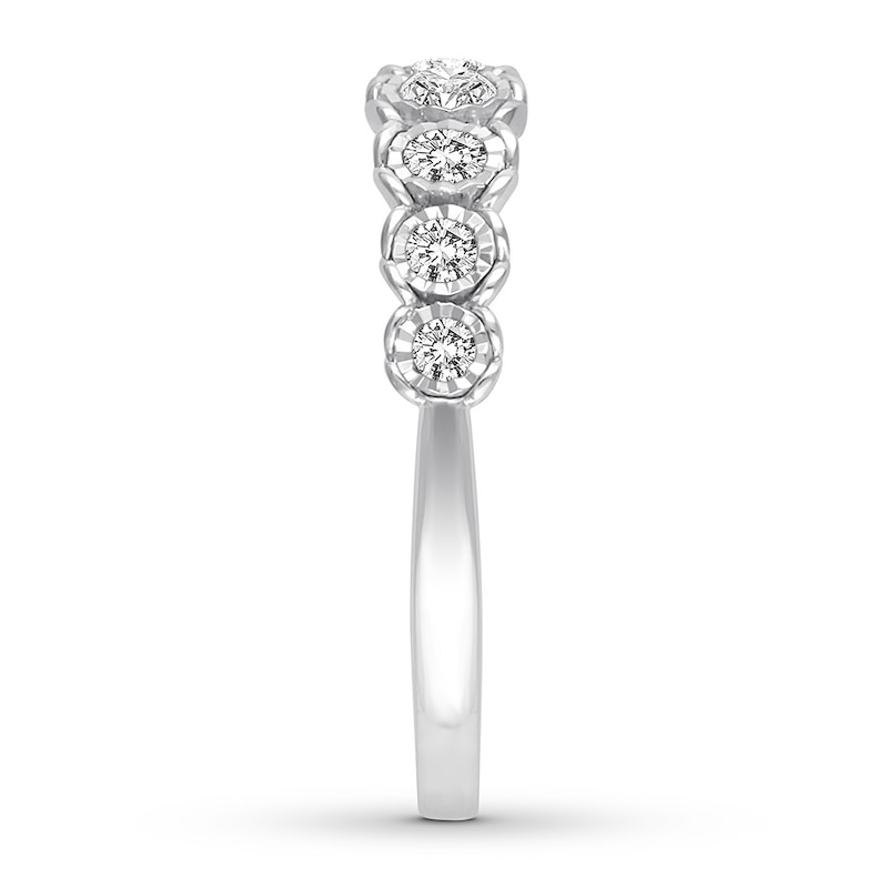 Main Image 3 of Now + Forever Diamond Anniversary Band 1/3 ct tw Round-cut 10K White Gold
