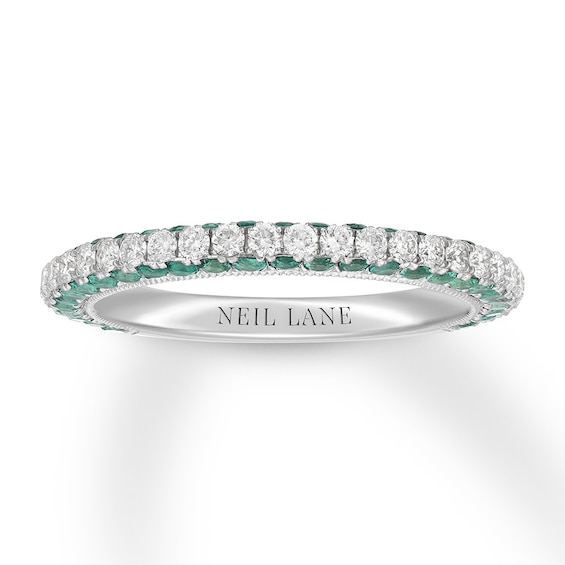 Neil Lane Emerald Anniversary Band 1/2 ct tw Diamonds 14K Gold Womens