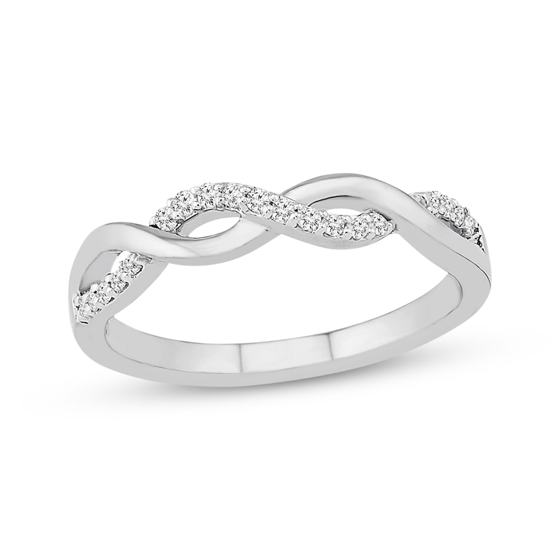 Diamond Anniversary Band 1/8 ct tw Round-cut 10K White Gold