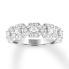 THE LEO Diamond Anniversary Ring 7/8 ct tw Princess & Round-cut 14K White Gold