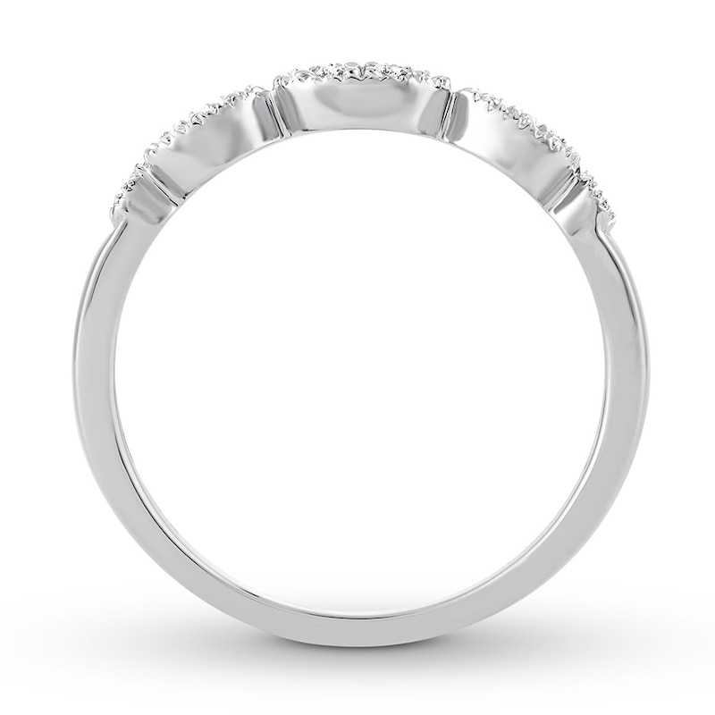 Diamond Anniversary Band 1/10 ct tw Round-cut 10K White Gold