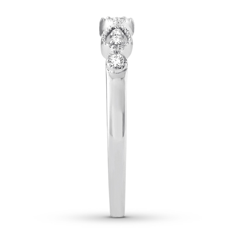 Main Image 3 of Now + Forever Diamond Anniversary Band 1/10 ct tw Round-cut 10K White Gold