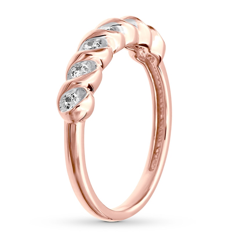 Diamond Anniversary Band 1/4 ct tw Round-cut 10K Rose Gold