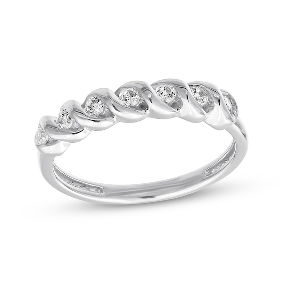 Now + Forever Diamond Anniversary Band 1/4 ct tw Round-cut 10K White Gold