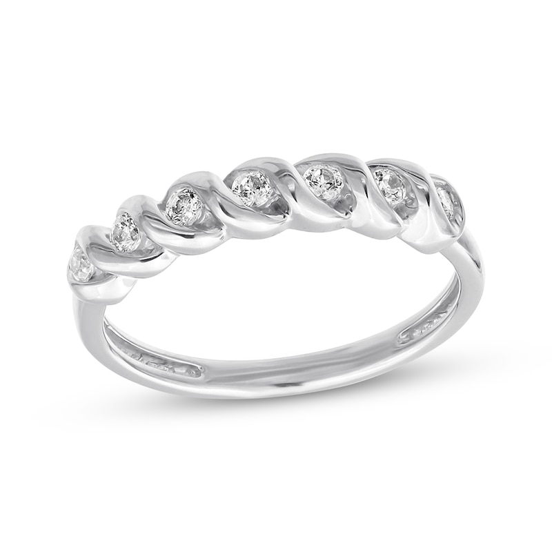 Diamond Anniversary Band 1/4 ct tw Round-cut 10K White Gold