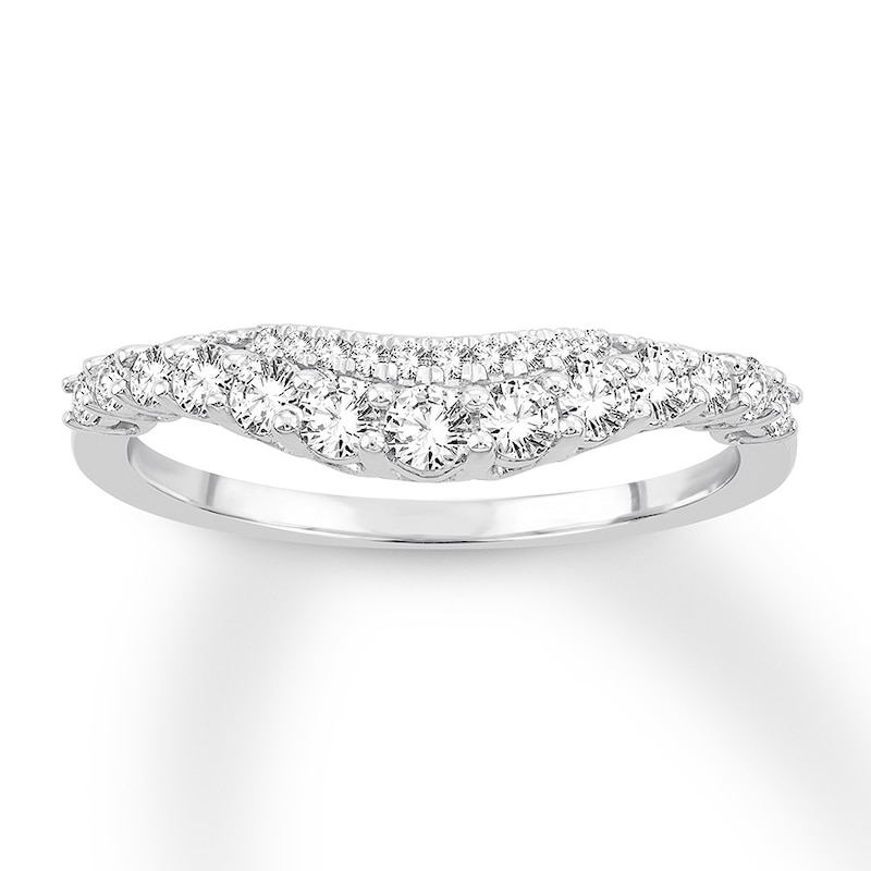 Main Image 1 of Now + Forever Diamond Anniversary Band 1/2 ct tw Round-cut 14K White Gold