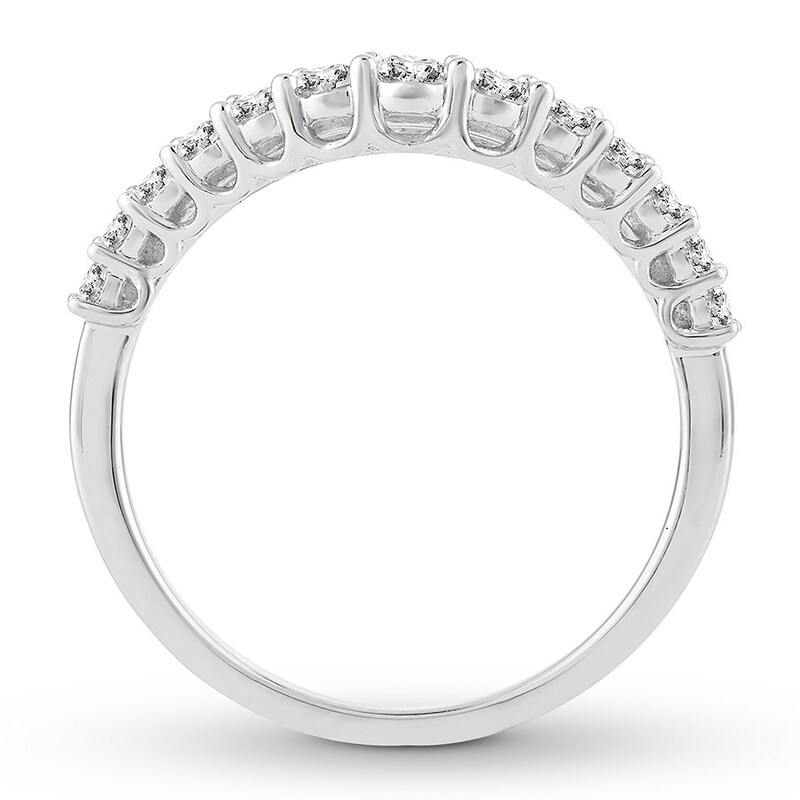 Main Image 2 of Now + Forever Diamond Anniversary Band 1/2 ct tw Round-cut 14K White Gold
