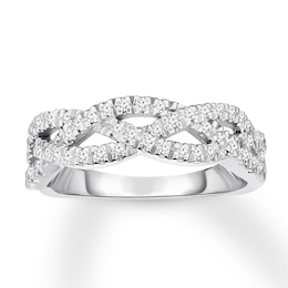 Now + Forever Diamond Anniversary Band 1/4 ct tw Round-cut 10K White Gold
