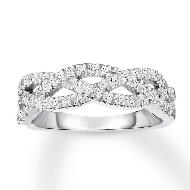 Main Image 1 of Now + Forever Diamond Anniversary Band 1/4 ct tw Round-cut 10K White Gold