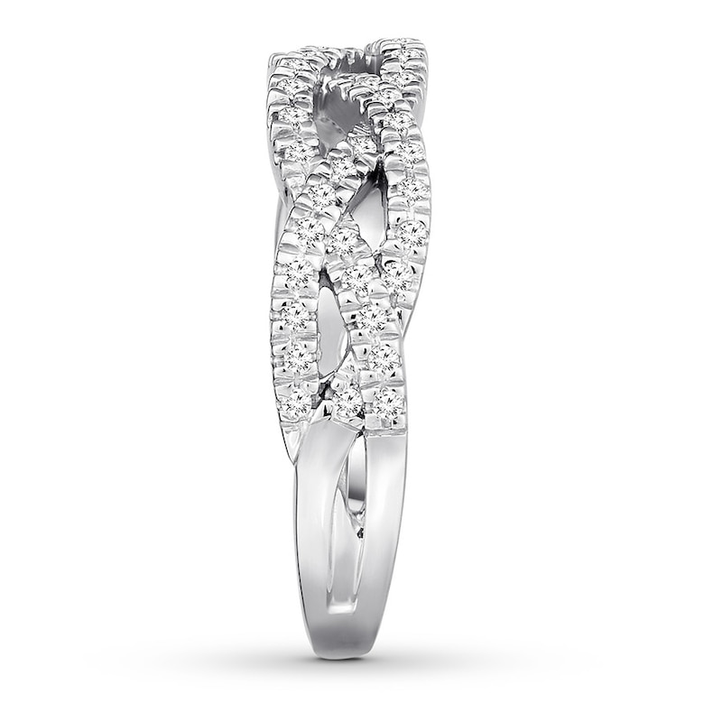 Main Image 3 of Now + Forever Diamond Anniversary Band 1/4 ct tw Round-cut 10K White Gold