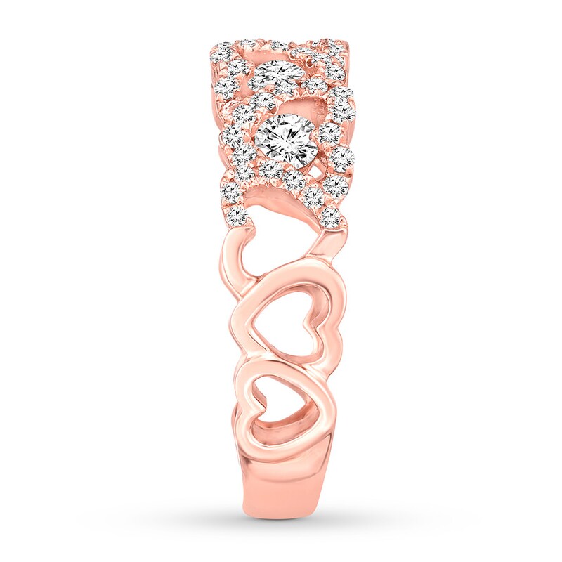 Main Image 3 of Now + Forever Diamond Anniversary Band 3/4 ct tw Round-cut 14K Rose Gold