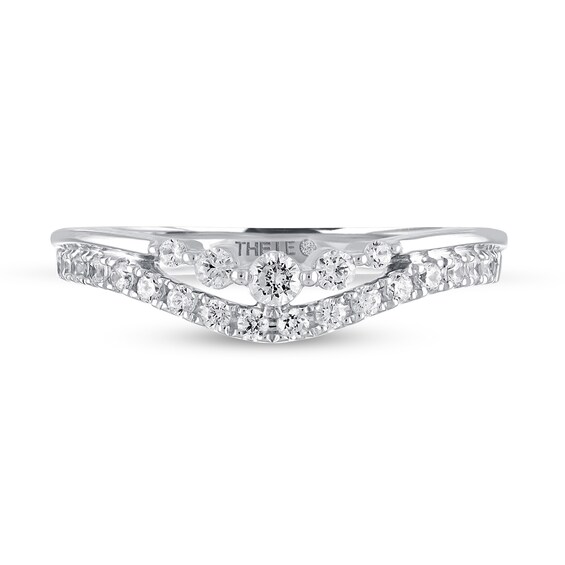 Leo Diamond Enhancer Ring 3/8 ct tw Roundcut 14K White Gold THE LEO