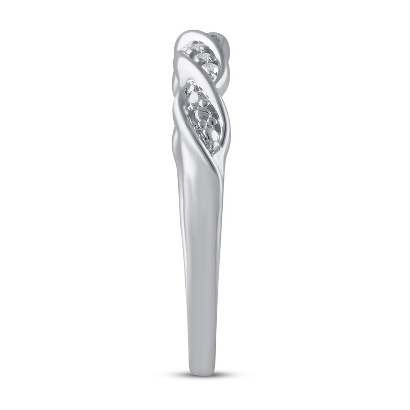 Diamond Anniversary Ring 1/10 ct tw 10K White Gold