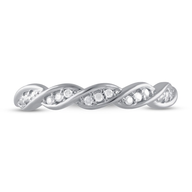 Diamond Anniversary Ring 1/10 ct tw 10K White Gold