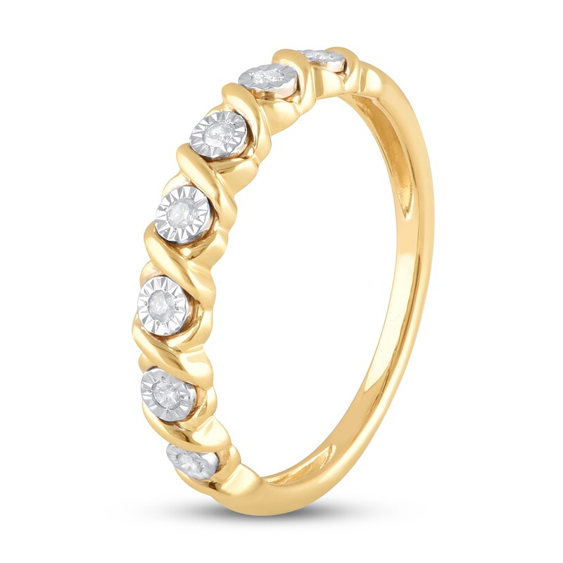 Diamond Anniversary Ring 1/10 ct tw 10K Yellow Gold