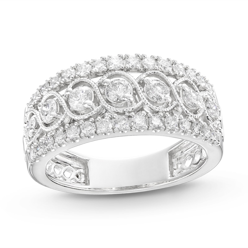 Diamond Anniversary Band 1 ct tw Round-cut 10K White Gold