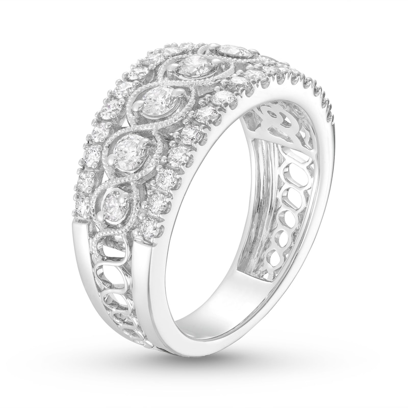 Diamond Anniversary Band 1 ct tw Round-cut 10K White Gold