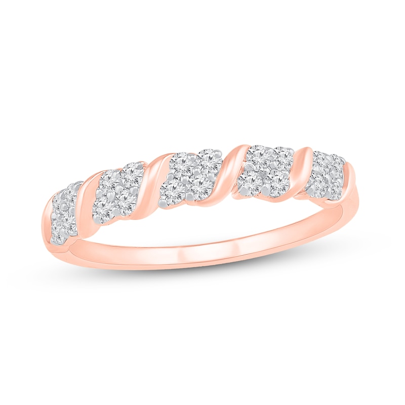 Diamond Anniversary Ring 1/3 ct tw 10K Rose Gold | Kay