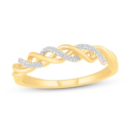 Now + Forever Diamond Anniversary Ring 1/10 ct tw 10K Yellow Gold