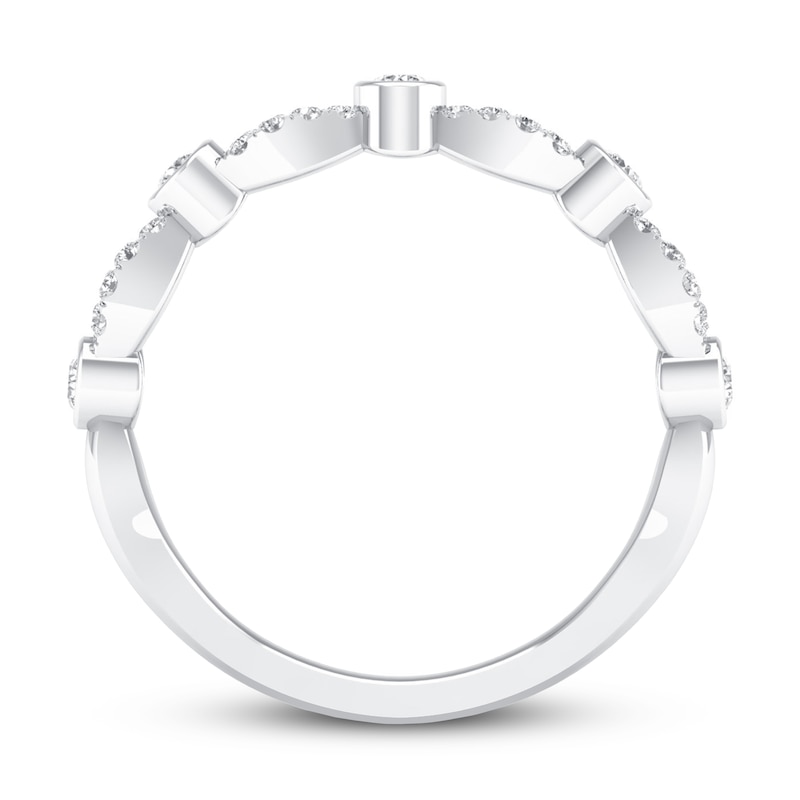 Diamond Anniversary Ring 1/4 ct tw 10K White Gold