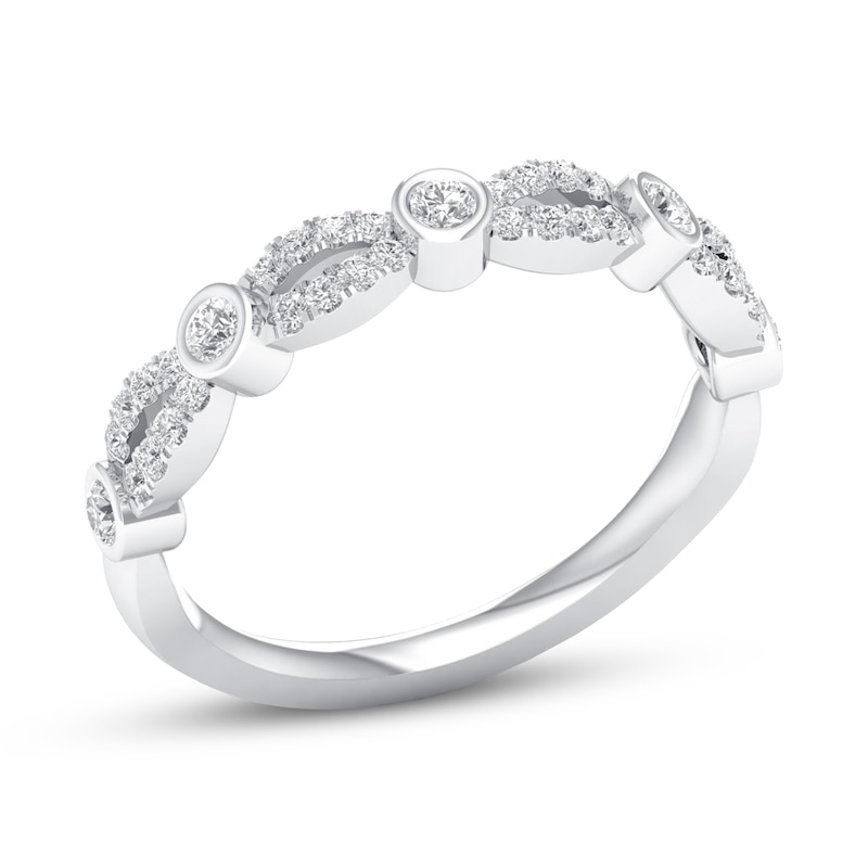 Diamond Anniversary Ring 1/4 ct tw 10K White Gold