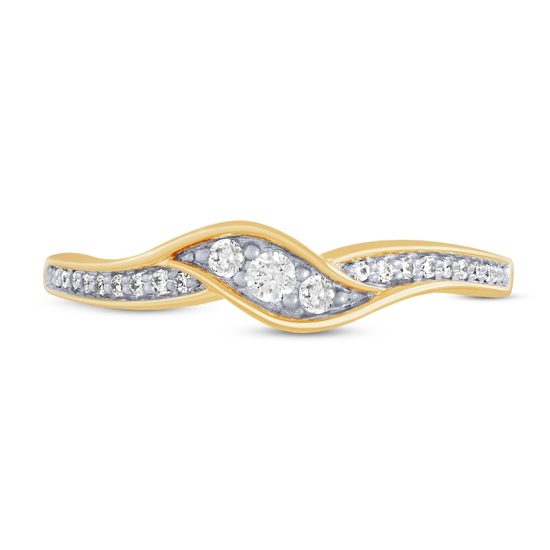 Diamond Anniversary Ring 1/6 ct tw 10K Yellow Gold