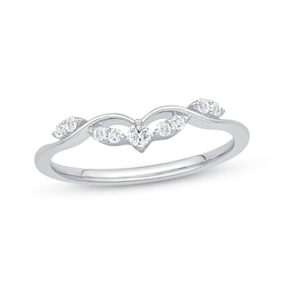 Now + Forever Diamond Enhancer Ring 1/8 ct tw 14K White Gold