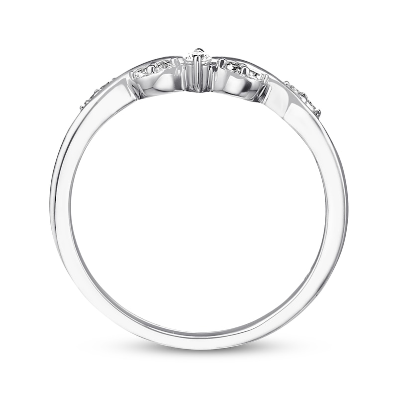 Diamond Enhancer Ring 1/8 ct tw Round-cut 14K White Gold