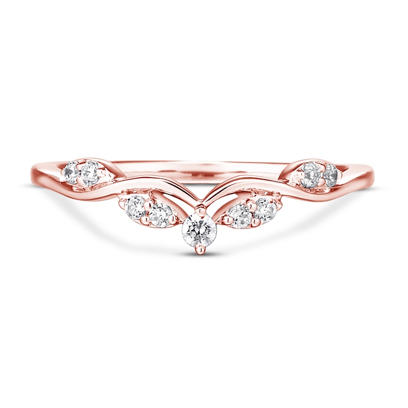 Diamond Contour Ring 1/8 ct tw 14K Rose Gold