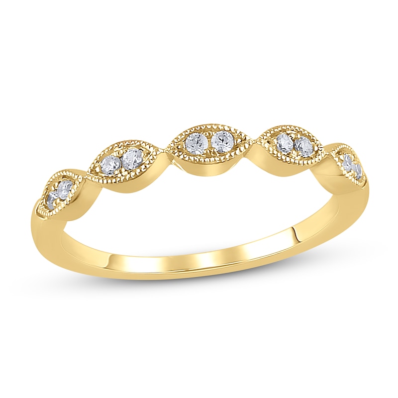 Main Image 1 of Now + Forever Diamond Anniversary Ring 1/10 ct tw in 10K Yellow Gold