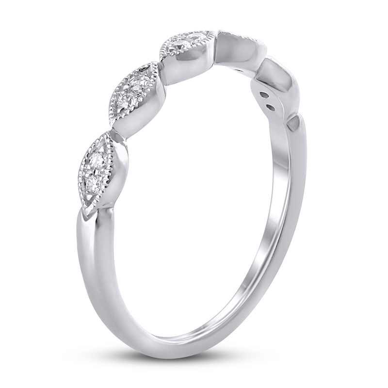 Diamond Anniversary Ring 1/10 ct tw in 10K White Gold