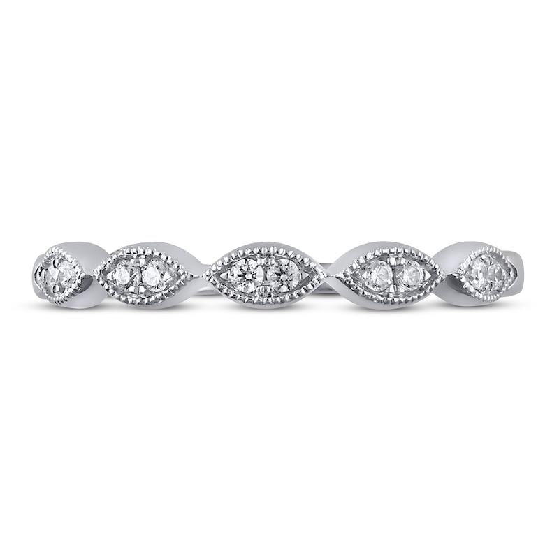 Diamond Anniversary Ring 1/10 ct tw in 10K White Gold