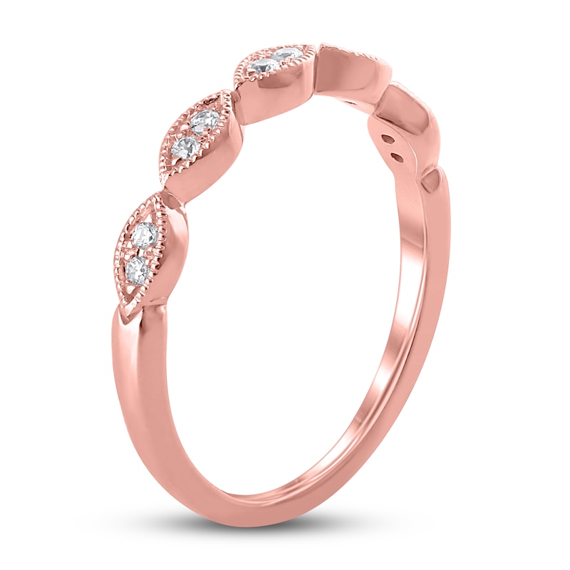 Diamond Anniversary Ring 1/10 ct tw in 10K Rose Gold