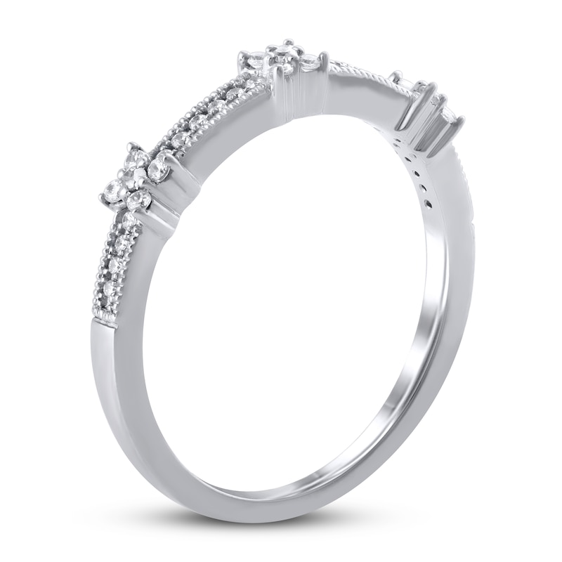 Diamond Anniversary Ring 1/6 ct tw in 10K White Gold