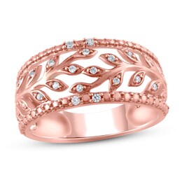 Now + Forever Diamond Anniversary Ring 1/10 ct tw in 10K Rose Gold