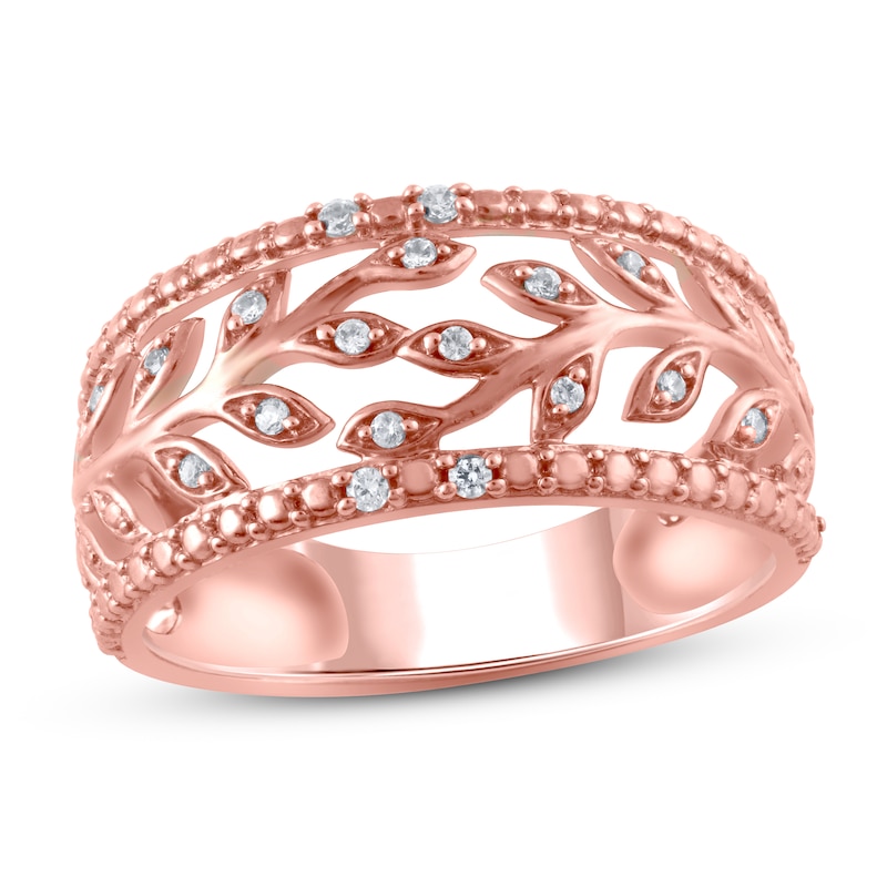 Main Image 1 of Now + Forever Diamond Anniversary Ring 1/10 ct tw in 10K Rose Gold