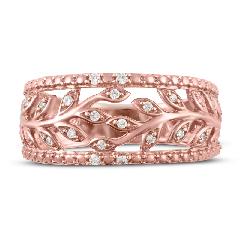 Main Image 3 of Now + Forever Diamond Anniversary Ring 1/10 ct tw in 10K Rose Gold