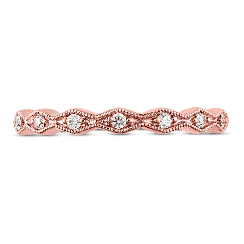 Diamond Anniversary Ring 1/10 ct tw in 10K Rose Gold