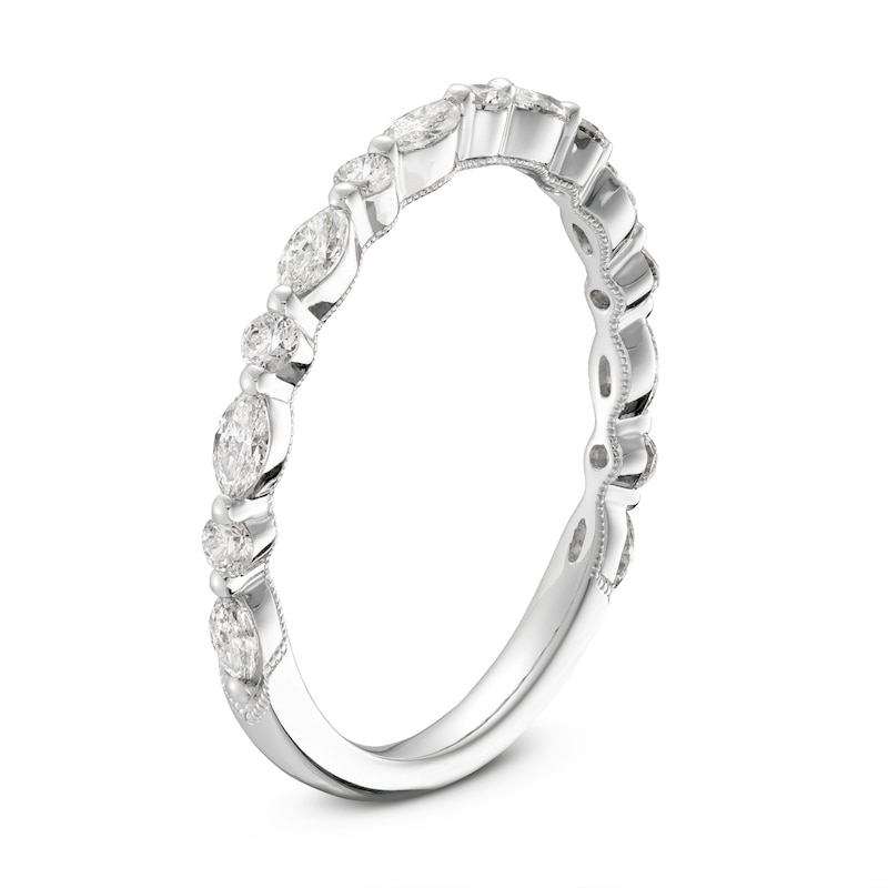 Main Image 2 of Neil Lane Premiere Diamond Anniversary Ring 1/2 ct tw Round/Marquise 14K White Gold