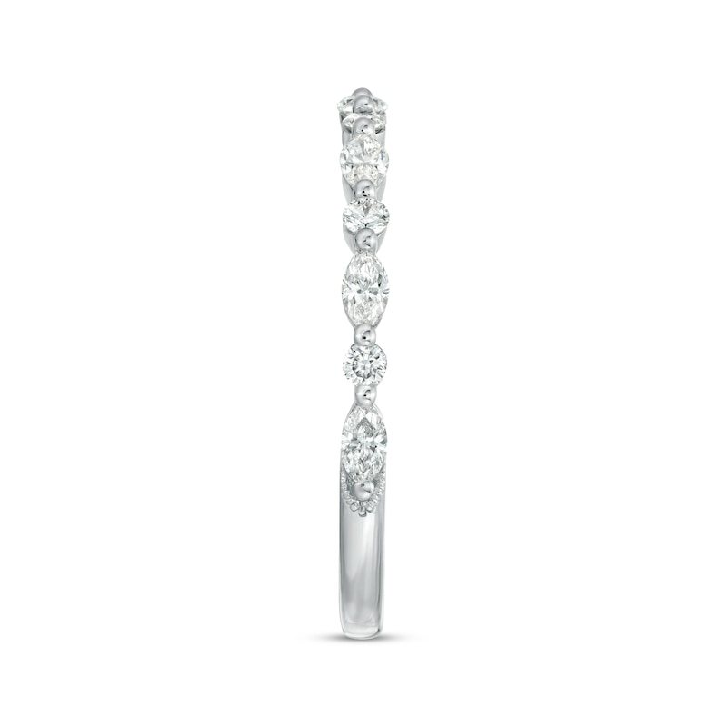 Main Image 3 of Neil Lane Premiere Diamond Anniversary Ring 1/2 ct tw Round/Marquise 14K White Gold
