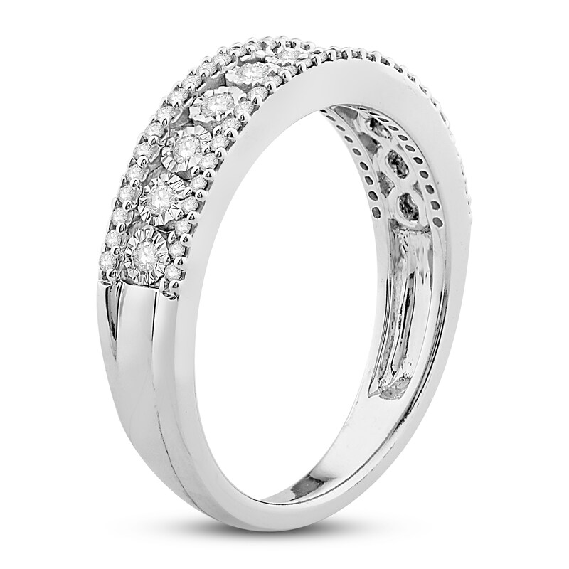 Diamond Anniversary Ring 1/3 ct tw 10K White Gold