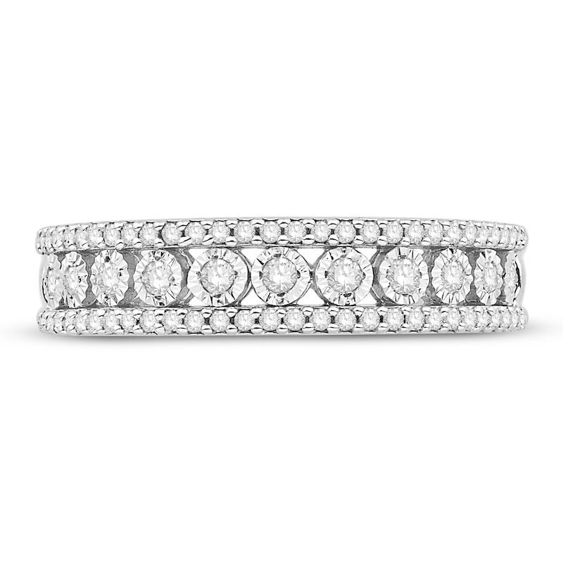 Diamond Anniversary Ring 1/3 ct tw 10K White Gold